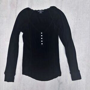 Vintage Guess black Henley